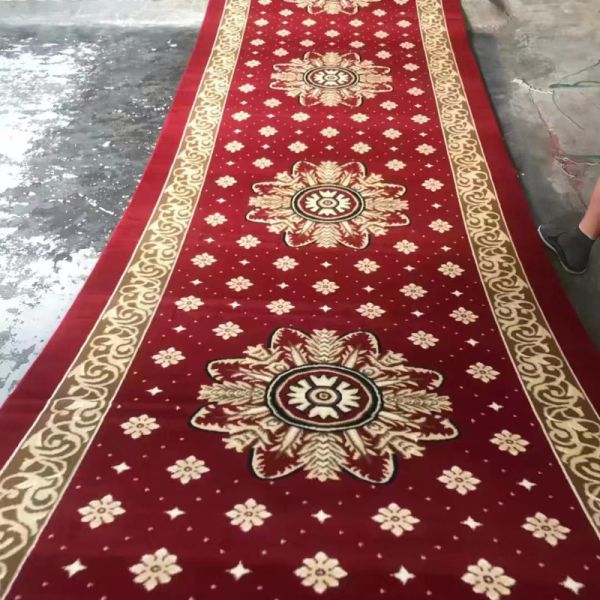 80% Wool 20% Nylon Machine Woven Carpet for Mosque Prayer Customized Patterns 4*25 Roll