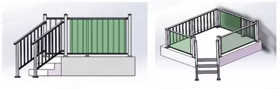 Домашний декоративный балкон Решетки из нержавеющей стали Изготовленные из алюминия железа Решетки для балконов