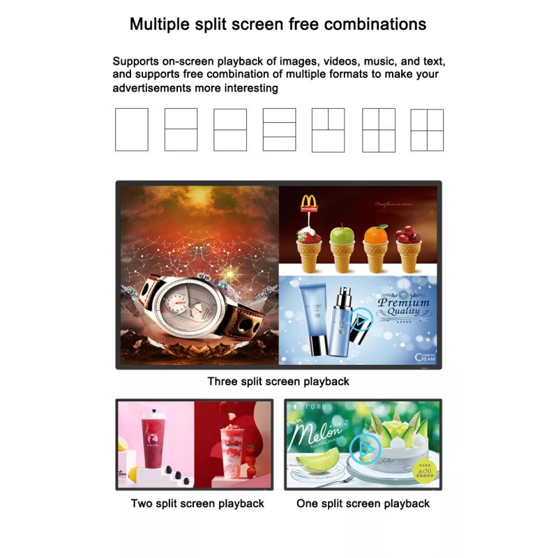 98 Inch 4K Clarity Indoor Digital Signage with Smart Remote Control and Wide Compatibility
