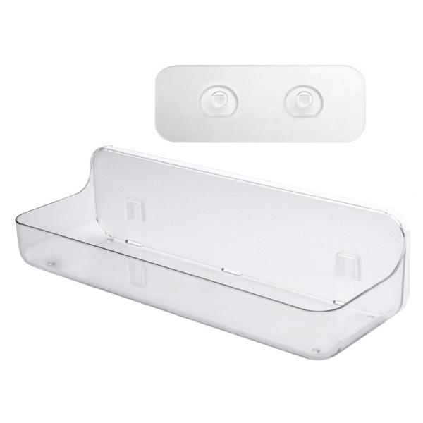 Wall Mount Plastic Storage Caddy Organizer Magic Sticker Non Drilling Basket Hanging Bin Shelf for Bathroom