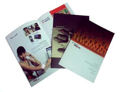 Les services d'impression polychromes de livret de Matt de brochure en ligne faite sur commande de stratification conçoivent