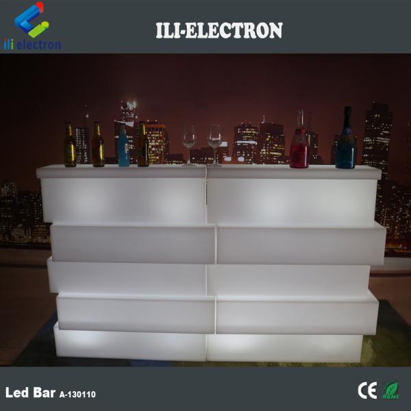 Plastic LED Mobile Bar Table 16 Colors Changing water resistant