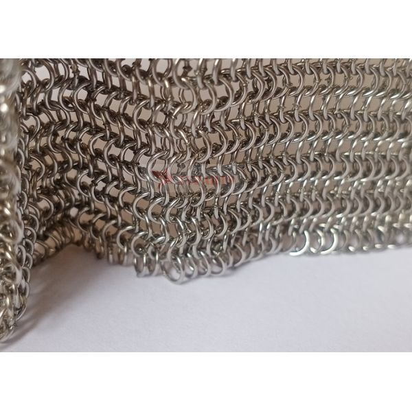 0.53x3.81mm Stainless Steel Welded Chainmail Ring Mesh for Metal Mesh Curtains