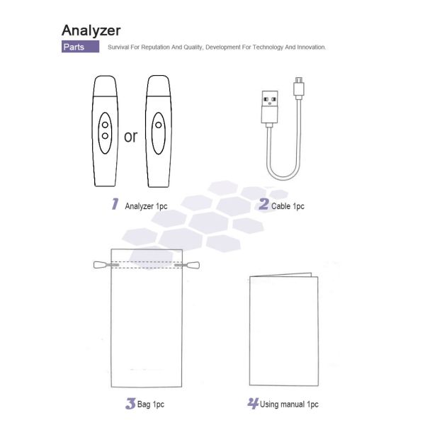 Máquina portátil del escáner del analizador del pelo del analizador de la piel de la belleza