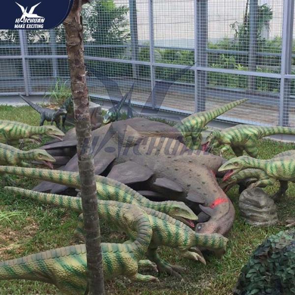 Big Animatronic Dinosaur Garden Statue Models For Theme Park Soft And Vivid