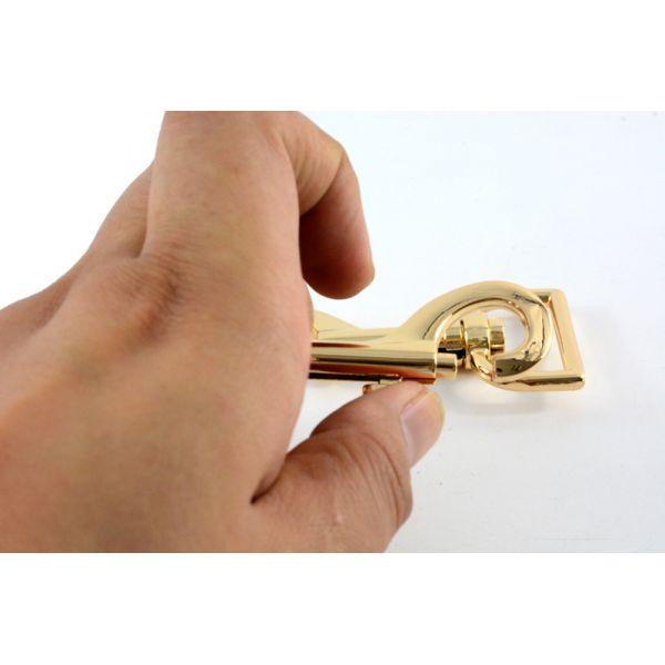 25mm Gold Swivel Dog Snap Hook Custom Zinc Alloy Metal Dog Hook SDR567 Plating Chrome
