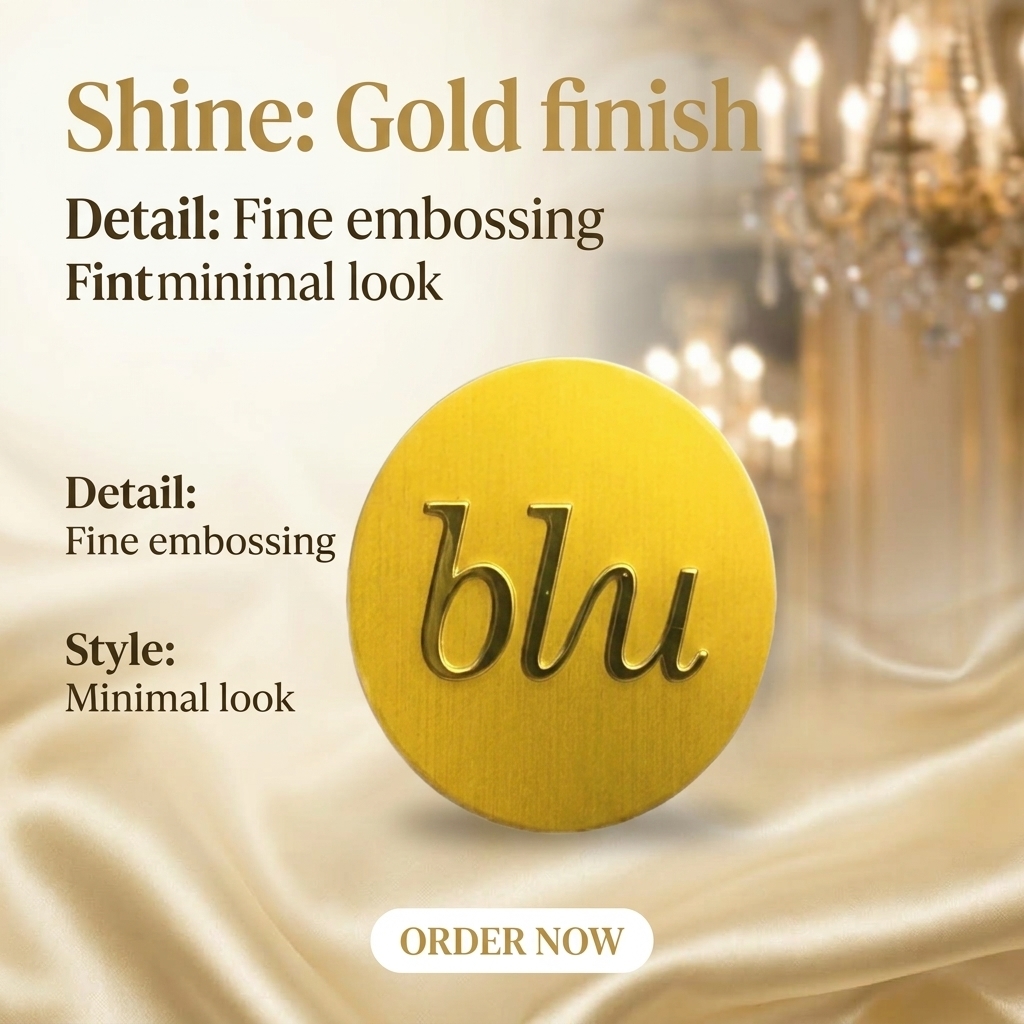 Customize High-quality Aluminum Embossed Perfume Label With Gold Background