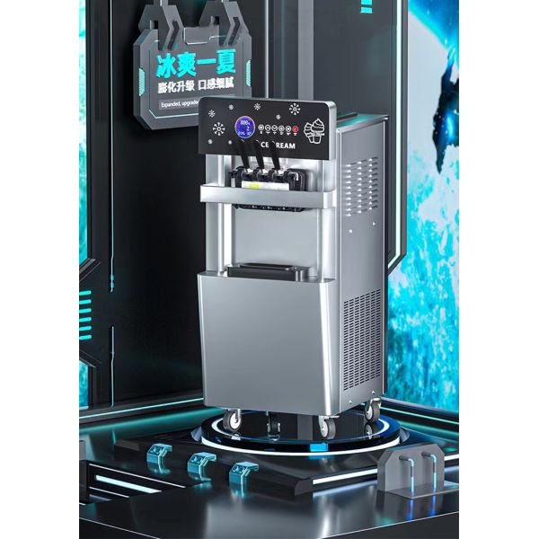 Ice Cream Makers with No Internal Cleaning and Compressors in 545*735*1400mm Size