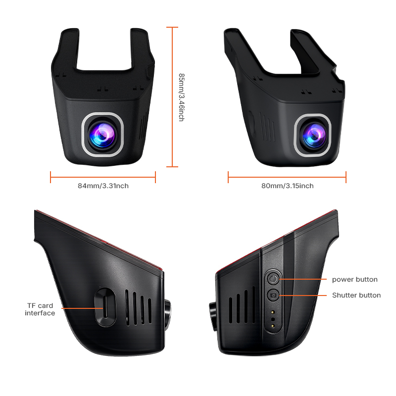 4K UHD Dash Cam Integrated Hidden Dashboard Camera Driving Recording Camera OEM