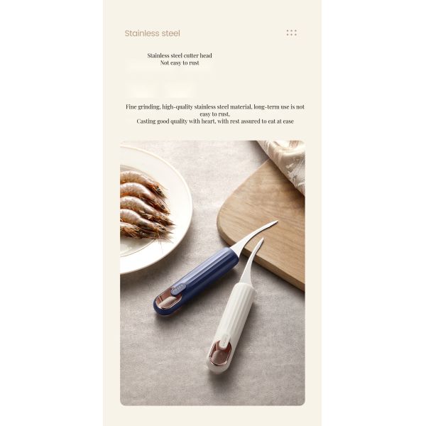 Metal Shrimp Deveiner and Fish Scale Scraper Tool for Easy Home Cooking Seafood Tools