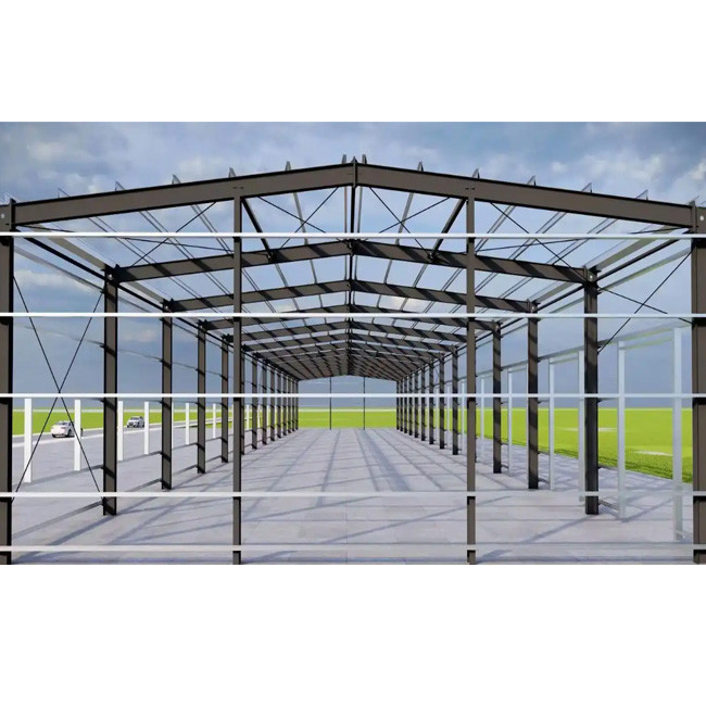 Light Weight Q355 Q235 Steel Structure Warehouse Factory Prefab Buildings Anti Rust