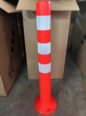 Red  flexible post Warning Sign for Moving Motor Vehicles
