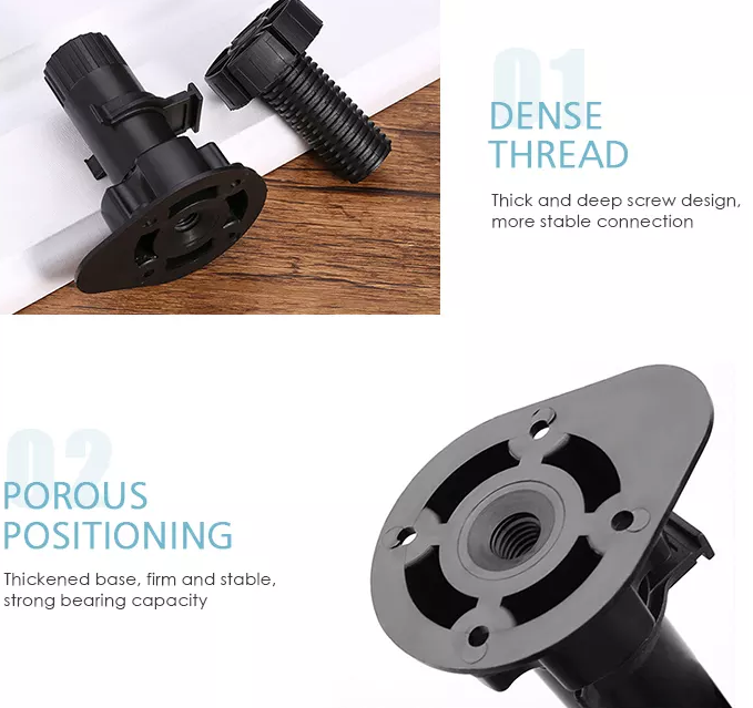 Modern Design Adjustable Plastic Kitchen Cabinet Leg for Leveling Table Plinth Foot