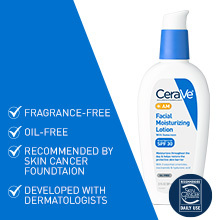 AM Clean Mineral Skin Brightening Sunscreen Facial Moisturizing Lotion SPF30 3oz