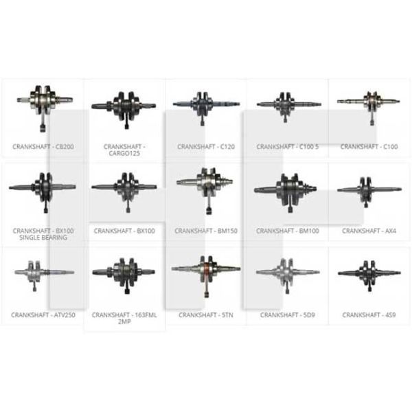 Steel 22 Teeth Honda 125 Parts And Accessories , 231mm Motorcycle Engine Crankshaft