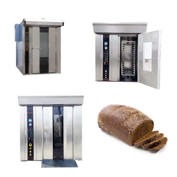 32Trays Rotating Bread Oven / Rotating Baking Oven Stainless Steel Gas Electric