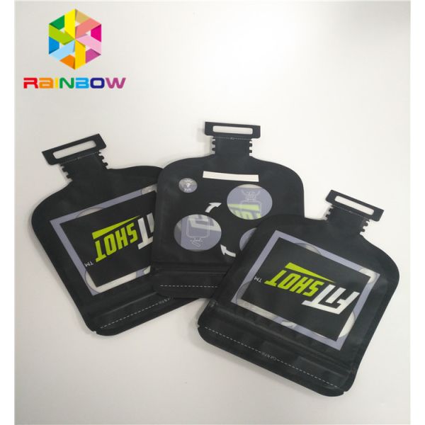 Candy Packaging Irregular Shape Custom Plastic Bags With Zipper