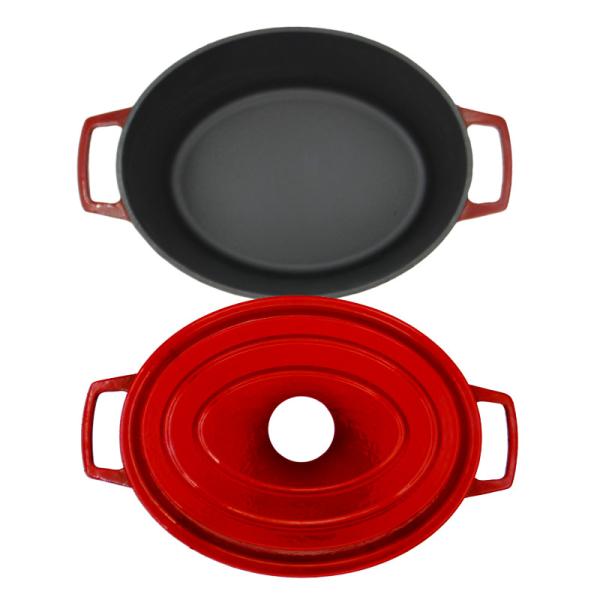 Émaillez le fer les poignées 4.5L/6.8L deux de Stew Pot pour la vaisselle de cuisine