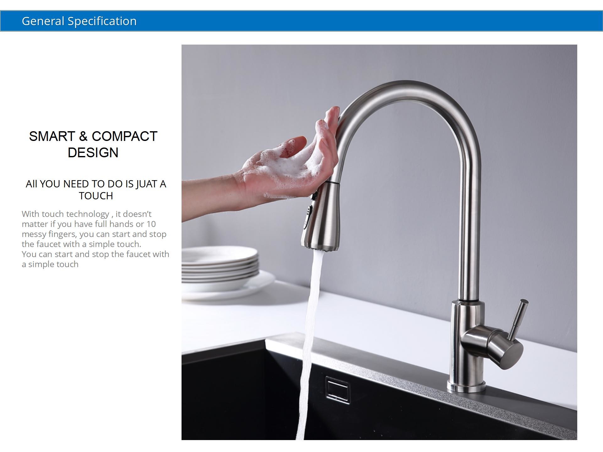 кран Адвокатуры отверстия патрона диска кран смесителя кухонной раковины IPX5/DC6V керамический одиночный