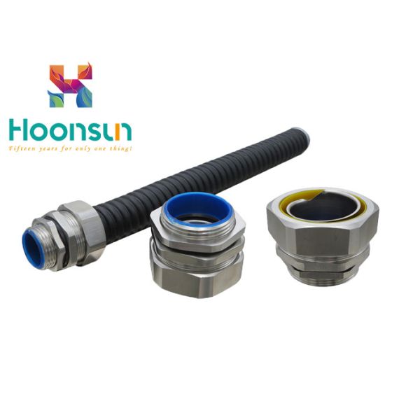 SS304 SS316L Pipe Hydraulic Metal Hose Fittings IP65 Stainless Steel