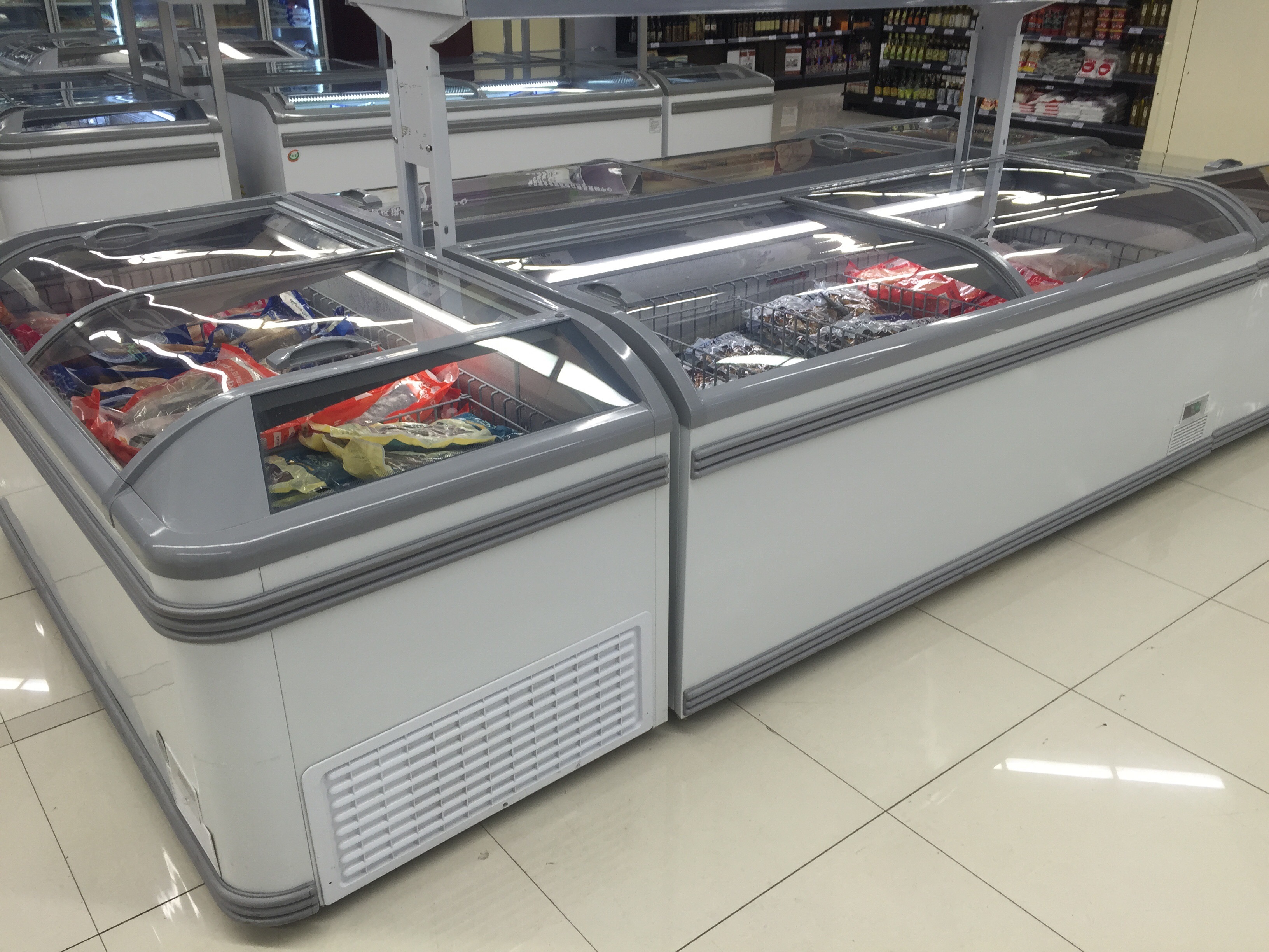 VENUS Series Static Cooling Freezer Display Case with Low-E Sliding Top