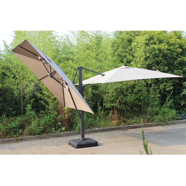 Hand Umbrella Style Double Canopy Garden Parasol for Outdoor Furniture 3m Economic Design