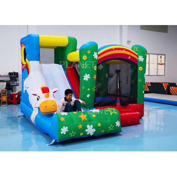 Family Mini Inflatable Bounce House For Backyard Rainbow Color