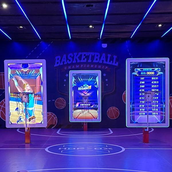 3 Person Interactive Basketball Trainer Sports Center Interactive Basketball Game