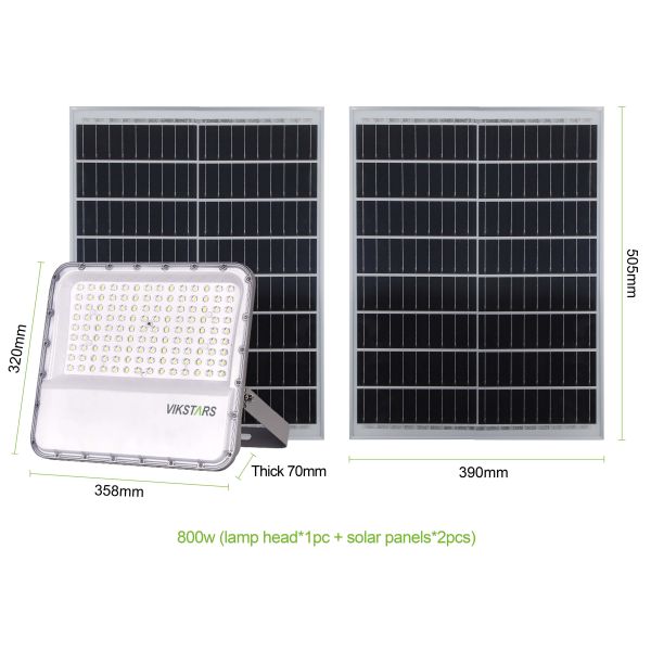 600W 800W 1000W Lumières solaires pour stades de sport en plein air IP66 étanche