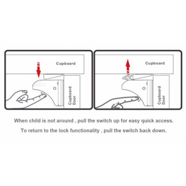 Magnetic Adhesive Child Safety Cabinet Locks Hidden ABS Material Easy Installation