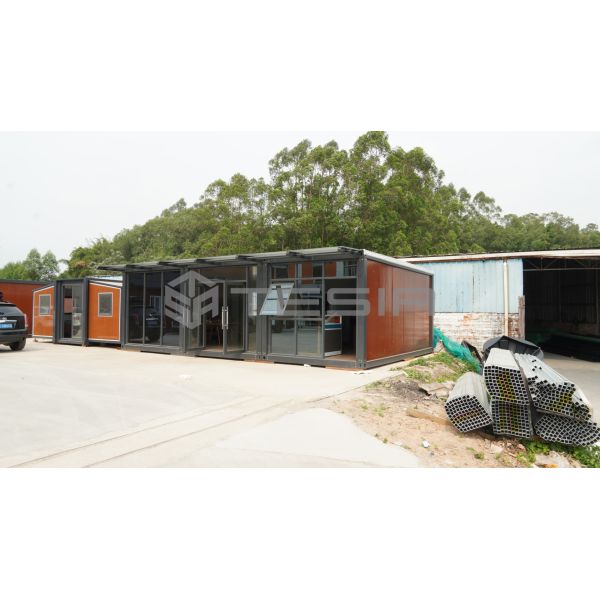 Роскошный готовый 20-футовый легкий стальной каркас расширяемый сборный дом-контейнер