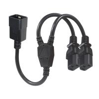 Outlet Y Splitter Power Socket Extension Cable C20 Male To 2X C13 Female Connector 0.75Mm 1.0Mm