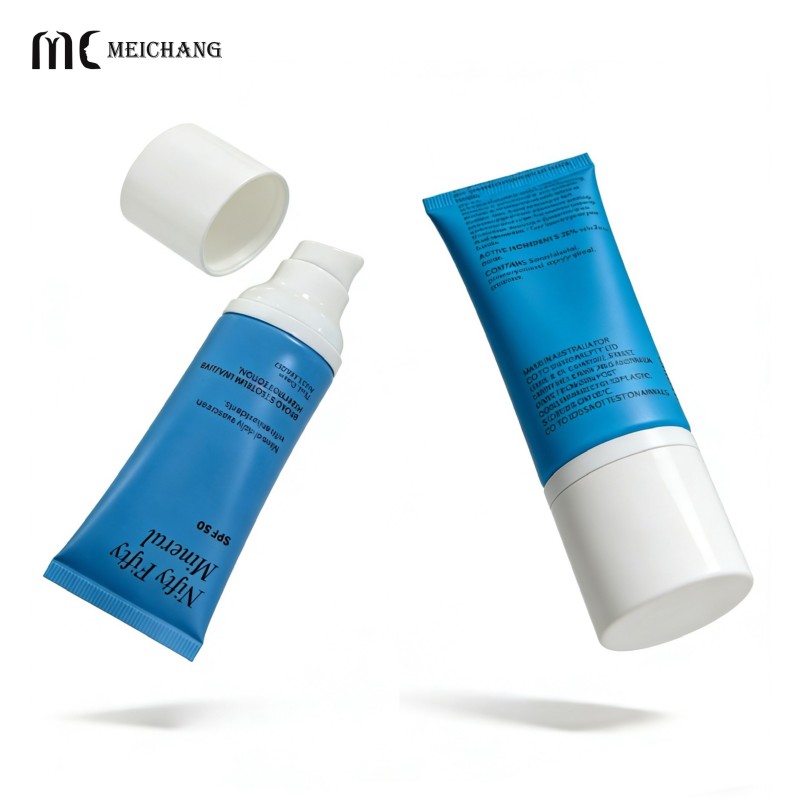 30g 50g 75g Baby Sunscreen Airless Pump Tube with Food Grade PE BPA-Free PCR Eco Packaging