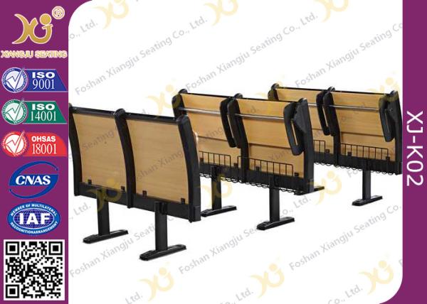 Foldable Writing Pad Molded Plywood Seat Laminate Finish School Desk And Chair
