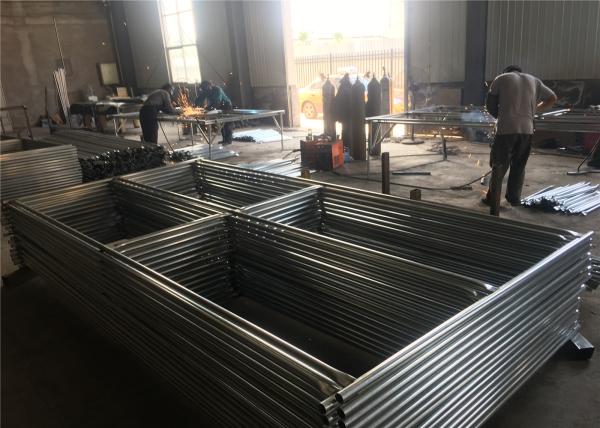 16GA/ 1.6mm thick  1⅗(40mm) pipes cross brace chain wire mesh 2x2 (50mm x 50mm) 8ftx12ft construction temp fence
