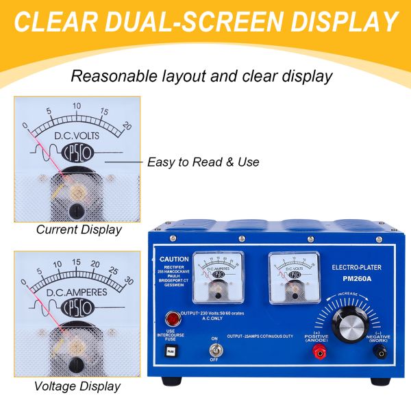 Tooltos 30A Металлический ректификатор Ювелирные изделия Электропластинка Машина позолота