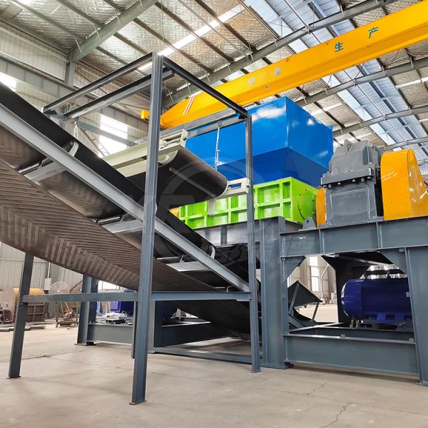 Máquina de trituración automática de doble eje de latón / cobre con doble eje de trituración