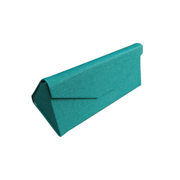 Blue Magnet Closure Folding Triangle Eyeglasses Case Sunglasses Packaging Box