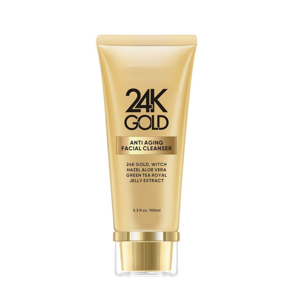 OEM ODM 24k Gold face cream Organic Acne Cleanser Wholesale Purifying Pore Breaking Melanin Self owned Brand Deep Cleaning Facial