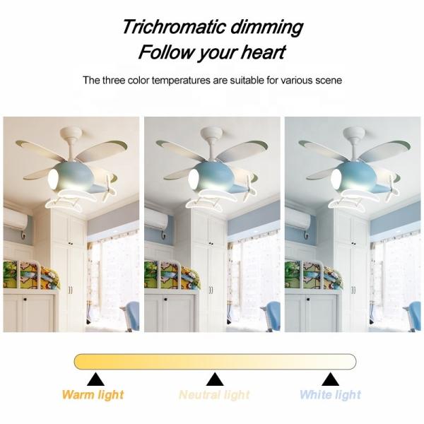 Manufactory Custom Helicopter Ceiling Fan Light , Airplane Ceiling Fan Remote Control For Kids Room