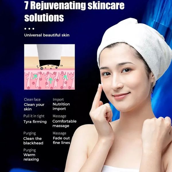 Facial Pore Cleaner Skin Rejuvenation Vibration Massage Ultrasonic Ion Skin Scrubber
