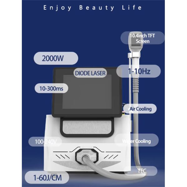 Desktop 808nm 810nm Diode Laser Machine Skin Whitening Body Hair Removal