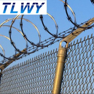 O arame farpado habilitado da sanfona de Iso9001 0.5mm galvanizou militar