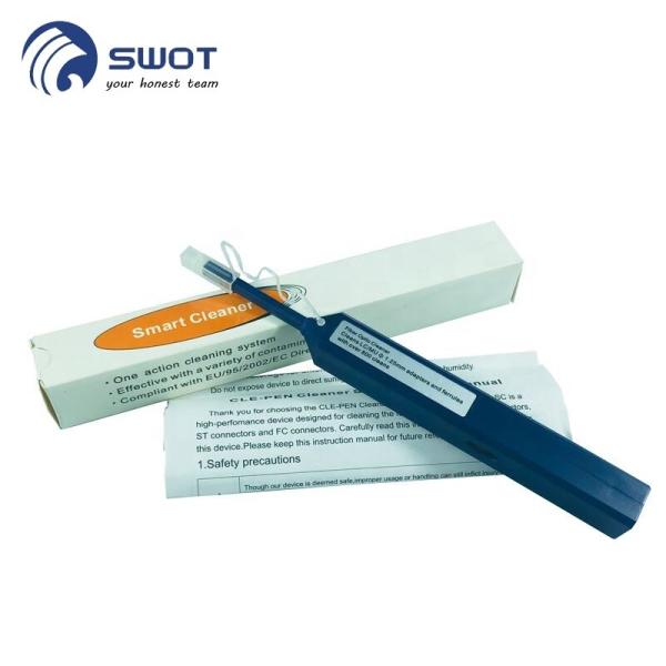 1.25mm Ferrules Fiber Cable Accessories ,  LC MU One Click Fiber Optic Cleaning Pen