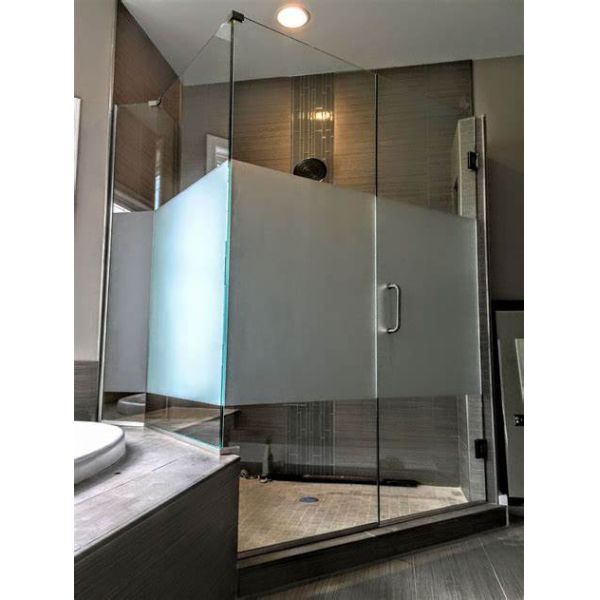 Sécurité Isolation acoustique Confidentialité Porte de douche glacée Porte de douche en verre pour hôtel / villa / bâtiment public