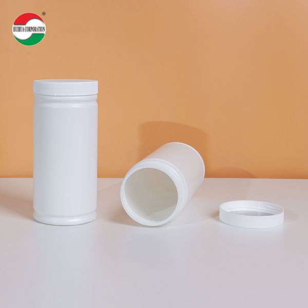 Botella cilíndrica de plástico transparente de 1000 ml HDPE con tapa de rosca para envasado de productos de salud HMD1000-88 Ecológica