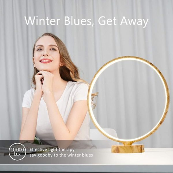 16W Light Therapy Lamp 10000 Lux with Remote Control and 2700K Color Temperature for Sunlight Therapy