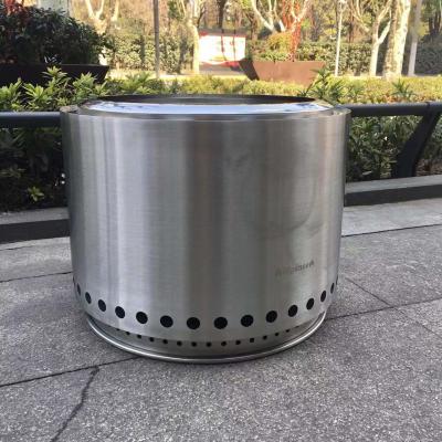 19.5 Inch Smokeless Outdoor Fire Pit Camping Stainless Steel Portable Bonfire