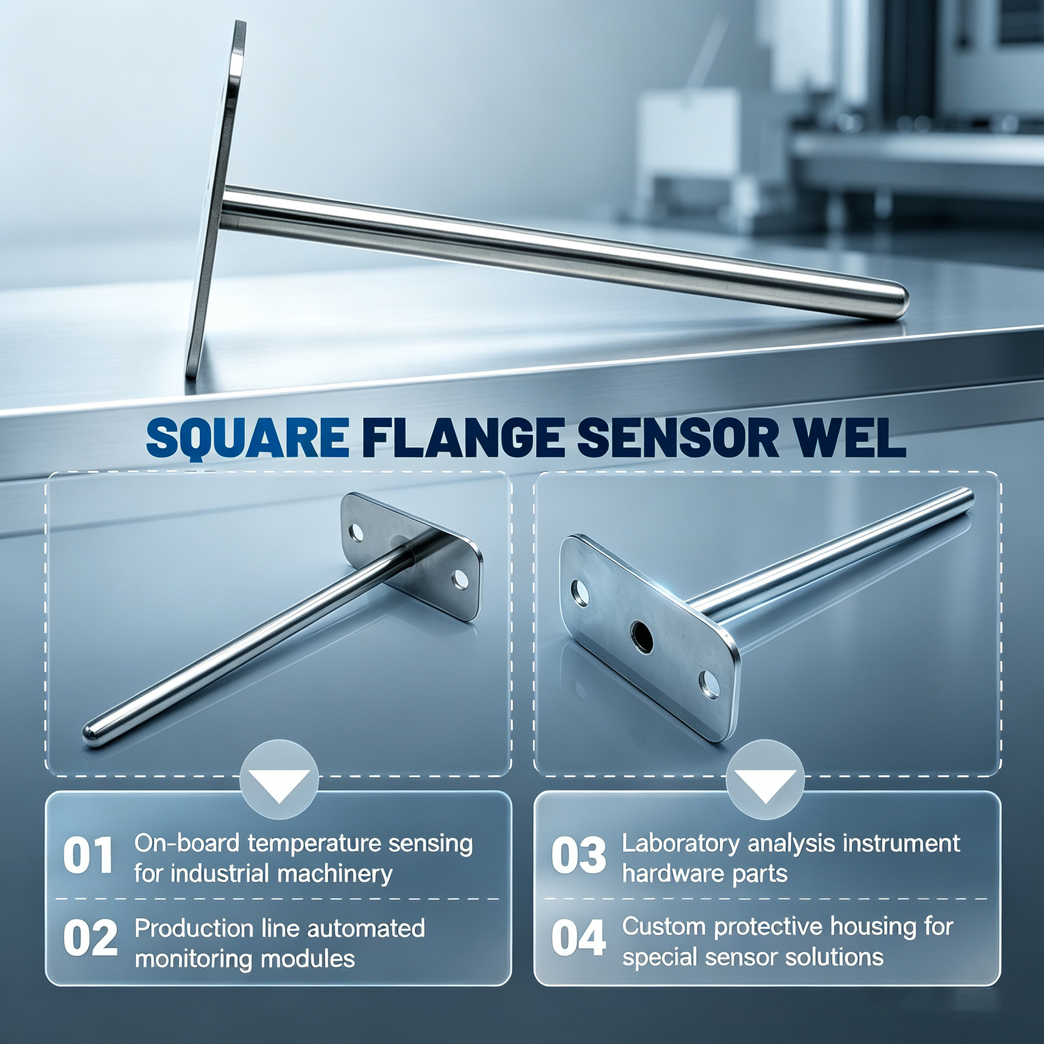Customized Stainless Steel Sensor Probe With Precision Industrial Detection