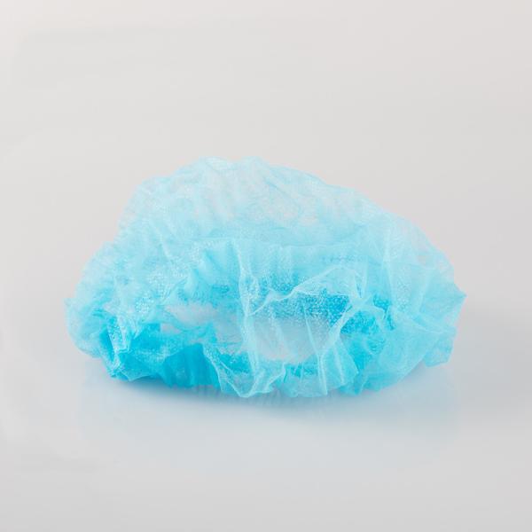 Non Woven Bouffant Hair Cap Biodegradable Disposable Blue Red Green Color